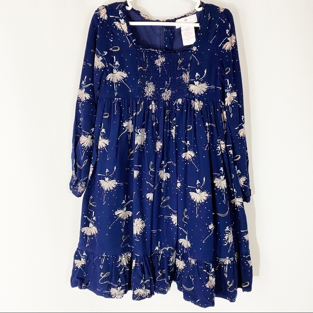 Lulurain Navy Blue Ballerina Balletcore Dance‎ Dress